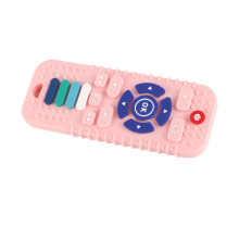 Baby-Control Silikon-Beißspielzeug TV-Form für Babys, Pink, 13,2x5,2x1cm