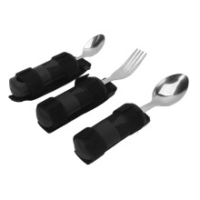 Adaptive Besteck mit rutschfestem Griff Gabel- und Löffelset für Senioren & Behinderte