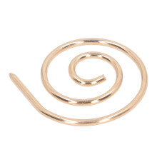 Spiral Circular Knitting Needle Stainless Steel Rust Proof Smooth Tip Handmade Knitting Tool for Knitter Gold 1PC