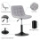 MCC (LIGHT GREY) Dressing Table Chair Height Adjustable Vanity Stool Drake 5