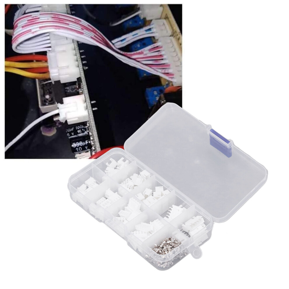 230Pcs Jst Connector Kit Plastic Shell Brass Contact 2P 3P 4P 5P Xh2.54mm Male Female Housing Connector Kit 8711317629243