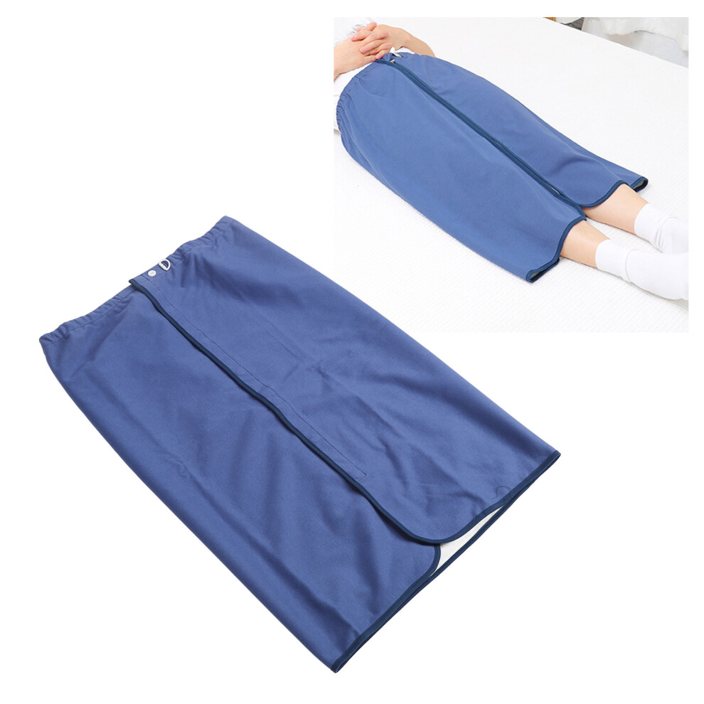 Dark/Blue Urine Skirt Cotton Cloth Wearable Diaper Pad For Adults Elderly Children Button Type Xl