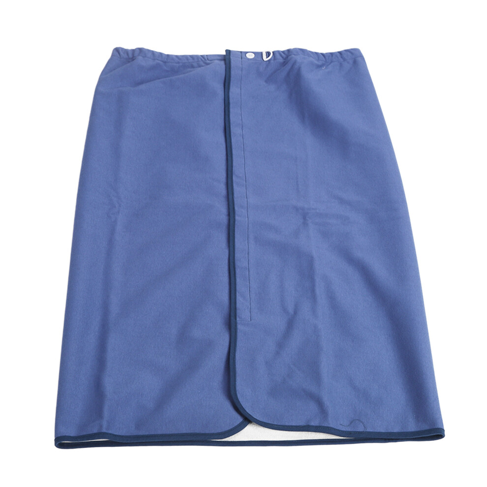 Dark/Blue Urine Skirt Cotton Cloth Wearable Diaper Pad For Adults Elderly Children Button Type M