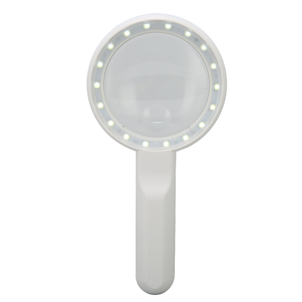 Magnifying Glass 5X 12X Handheld Magnifier with 18pcs LED for Reading Inspection