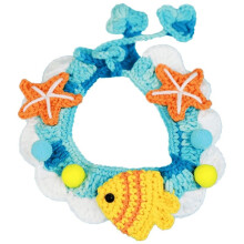 Gestricktes Haustierhalsband aus Wolle, verstellbar, atmungsaktiv, 30 cm/11,8 in, Länge