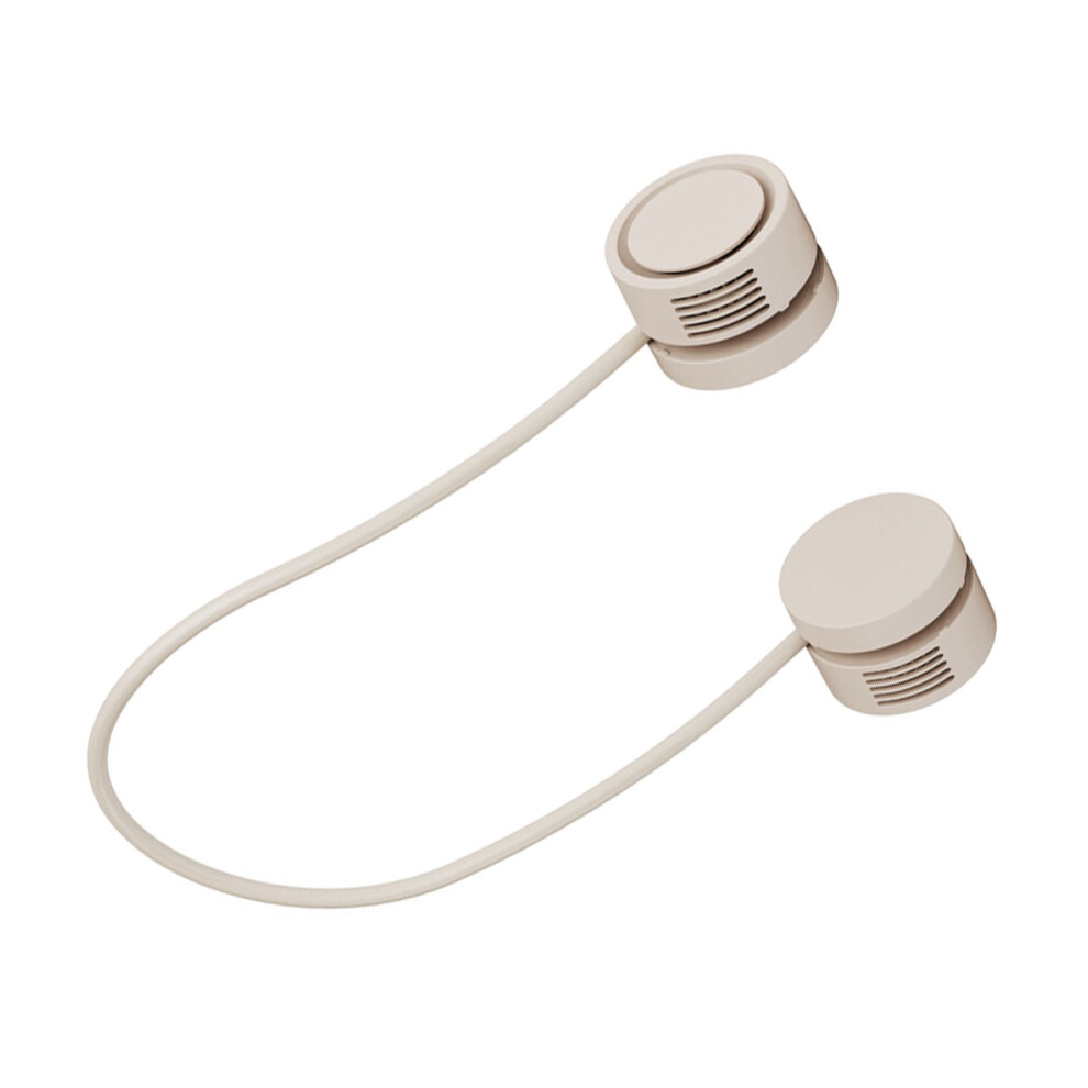 Portable Neck Fan Mini USB Charging Hands Free Bladeless Hanging Neck Fan with Aromatherapy Function for Outdoor Apricot-image-OPC-PHS5BC9-NEW