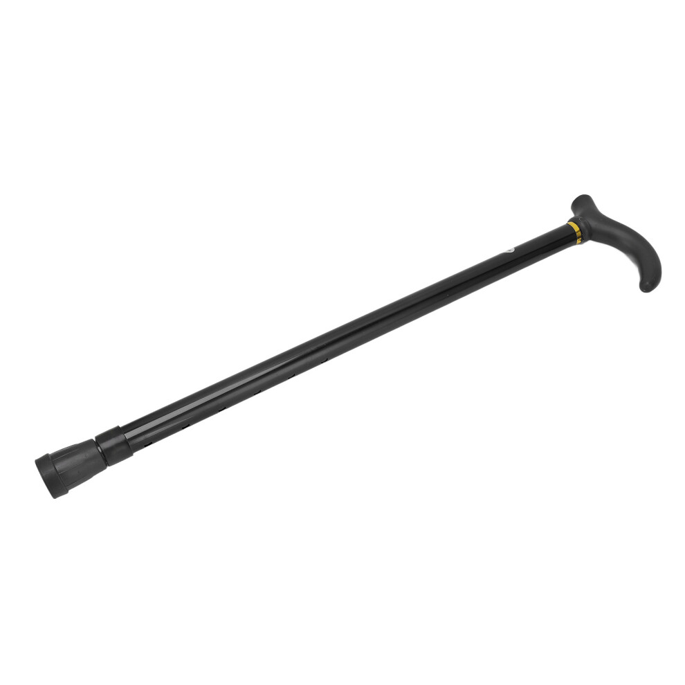 Black Adjustable Walking Cane With Rubber Tip Ergonomic Aluminum Alloy Walking Stick Cane For Seniors Elderly Mobility Aid