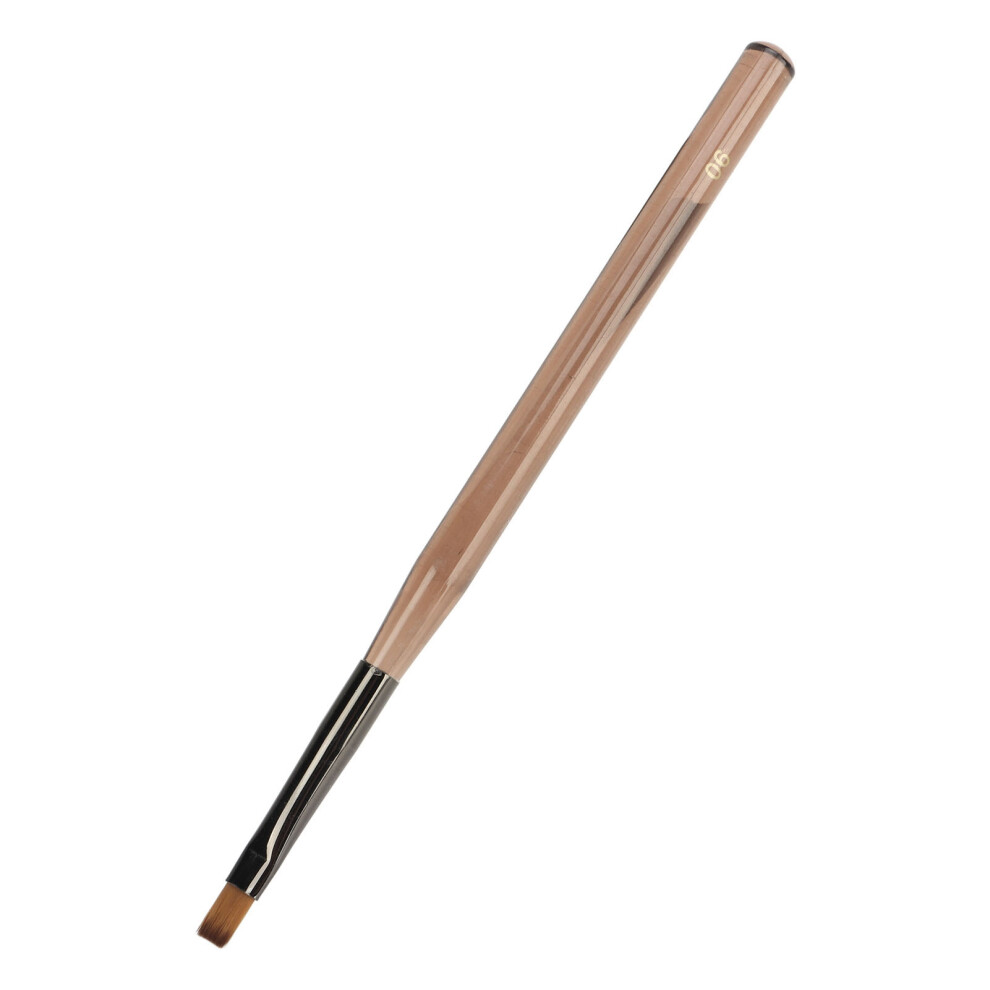 Gel Nail Polish Brush Nylon Hair Manicure Drawing Tool UV Building Gel Sculpting Nail Art Brush 06 Flat Top Brush
