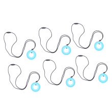 10 Stück Dunkelblaue weiche Silicone-Kauspiel-Sinnes-Halsketten für Kinder