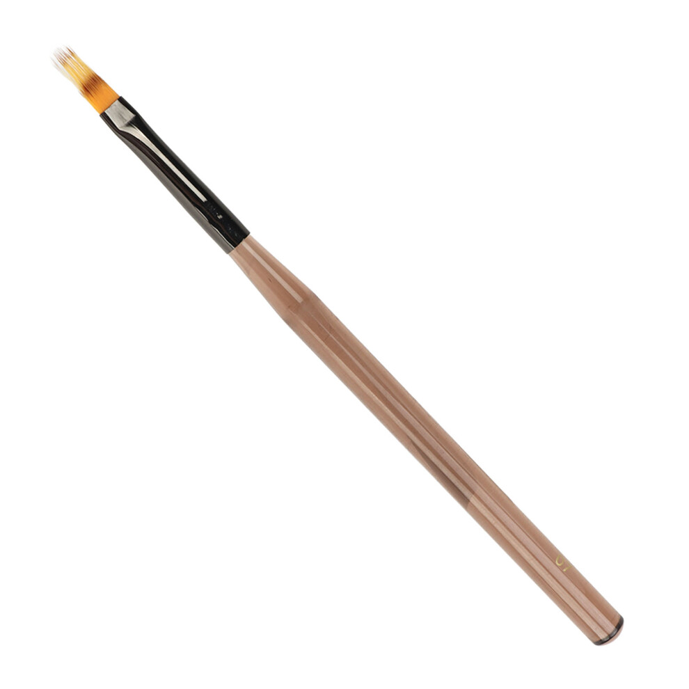 Brown Nail Drawing Pen Nylon Flat Painting Nail Tool Fingernail Extension Gel Brush Transparent Pen