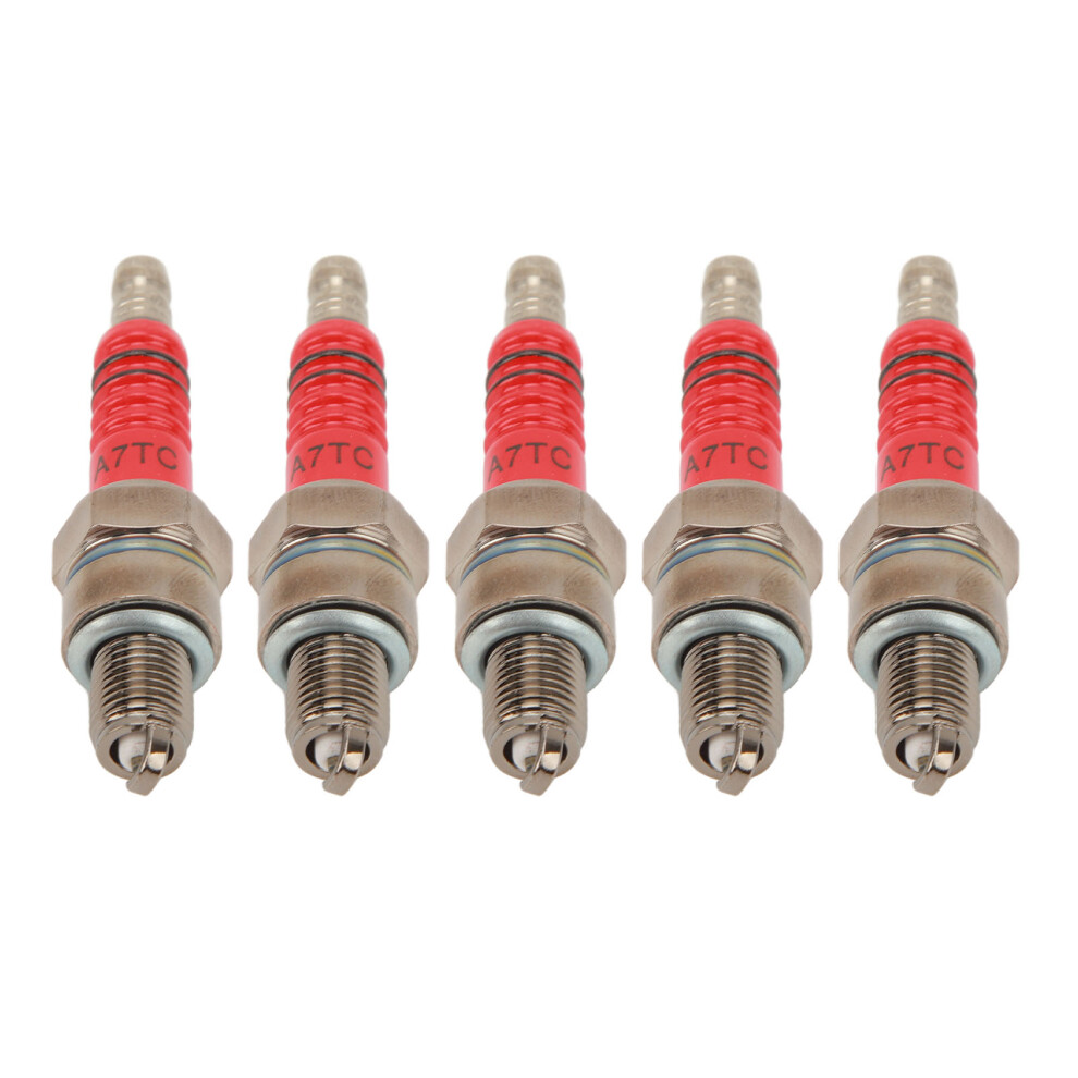 5 Pcs Motorcycle Spark Plug A7tc Racing Spark Plugs Replacement For Gy6 50Cc To 150Cc Four Stroke Scooter 8371317634977