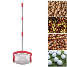 Nut Gatherer Adjustable Long Handle Labor Saving Pecan Walnutp Chestnut Golf Picker Collector Roller Harvester Picker Rotation Cover
