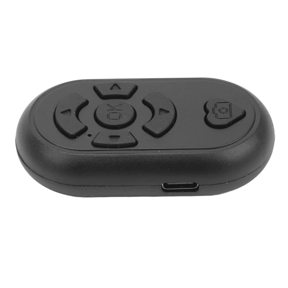 Phone Remote Control 32.8Ft Wireless Bt4.0 Hands Free Type C Charge Remote Shutter For Selfie Page Turning App Black 7661317636073