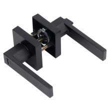 Door Lever Zinc Alloy Brass Sturdy Black Modern Look Indoor Door Handle for Passage Closet Corridor