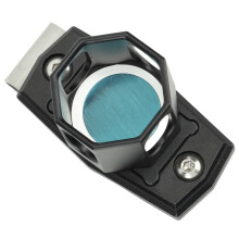 Aluminiumlegierung Achteckiger Billardkreidehalter mit Clip Schwarz
