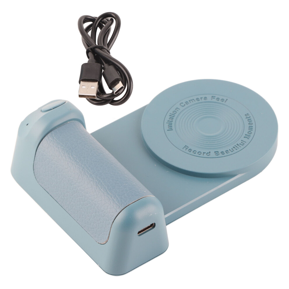 Magnetic Camera Handle Tooth Bracket Wireless Charger Smart Phone Handle Holder For Vlog Video Shooting Blue 7651317636067