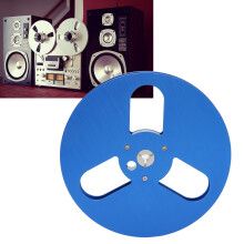 7 Zoll Aluminiumlegierung Leere Spule für 1/4 Zoll Band mit 3 Löchern Blau