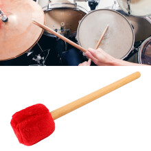 Rotstempel mit weichem Filzaufsatz, langer Griff, für Percussioninstrumente