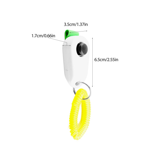 Hundetraining-Clicker-Ring ABS Weiß, Quietschig 1
