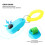 Himmelblauer ABS-Hundetrainings-Clicker mit Quietschen Universeller Ring 7