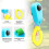 Himmelblauer ABS-Hundetrainings-Clicker mit Quietschen Universeller Ring 4