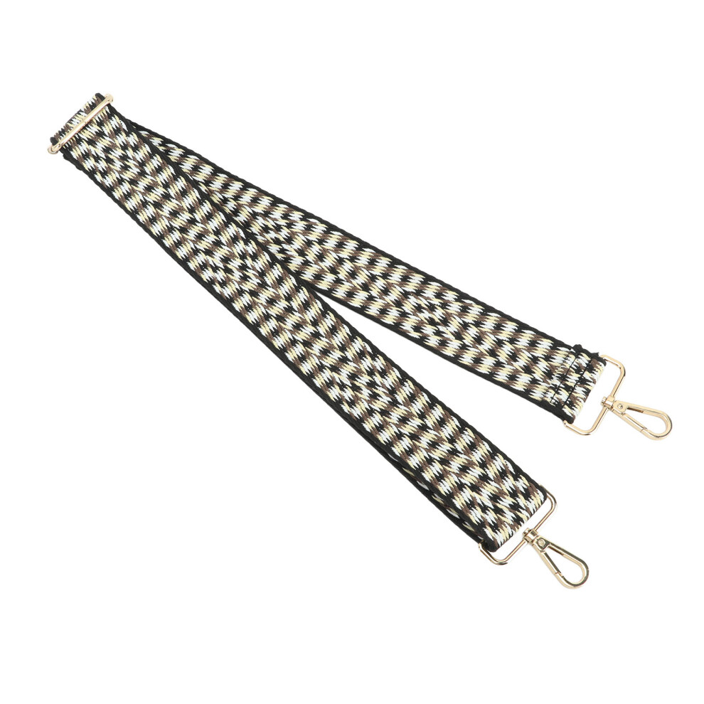 Camera Strap Woven Thickened Webbing Polyester Camera Neck Shoulder Strap Outdoor Photography Equipment Black/Gold/White 3041317640531