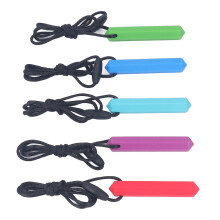 5 Stück Baby-Silikon-Beiß-Pendants Kauer-Kette Mundmotorik-Therapie-Spielzeug
