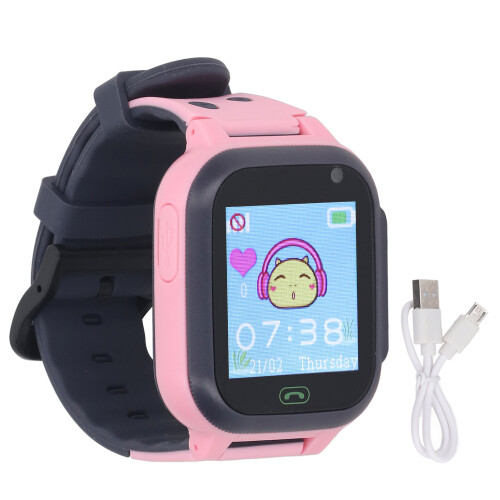 Kinder-Smartwatch mit Kamera, Anruffunktion, 1,44" Touchscreen, Pink 1