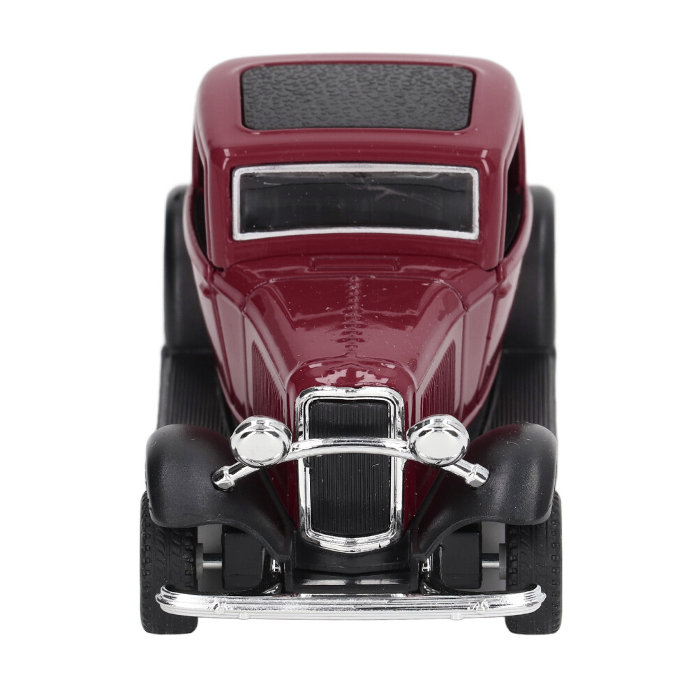 1:32 Classic Car Model Alloy Vintage Simulation Toy Antique Pullback Opened Doors Model Burgundy-image-OPC-PHS5DCD-NEW