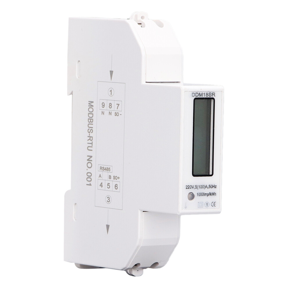 Dc220v Electric Energy Meter Lcd Display Ip51 Waterproof Remote Rs485 Single Phase Electricity Usage Monitor 5Â100A 9401317643910