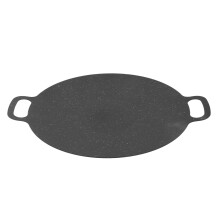 Koreanische Grillpfanne 28 cm Antihaftbeschichtet Rundpfanne aus Eisen