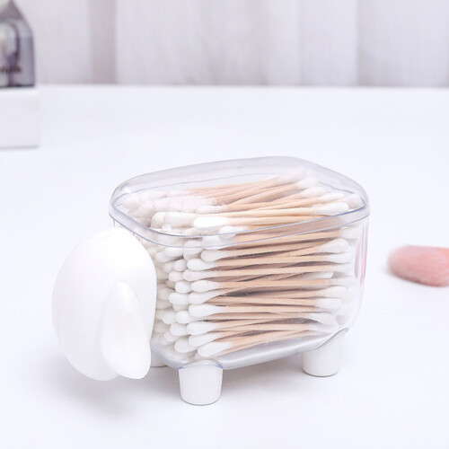 Schaf-Design Transparenter Kunststoff-Wattestäbchen-Behälter, 150 g