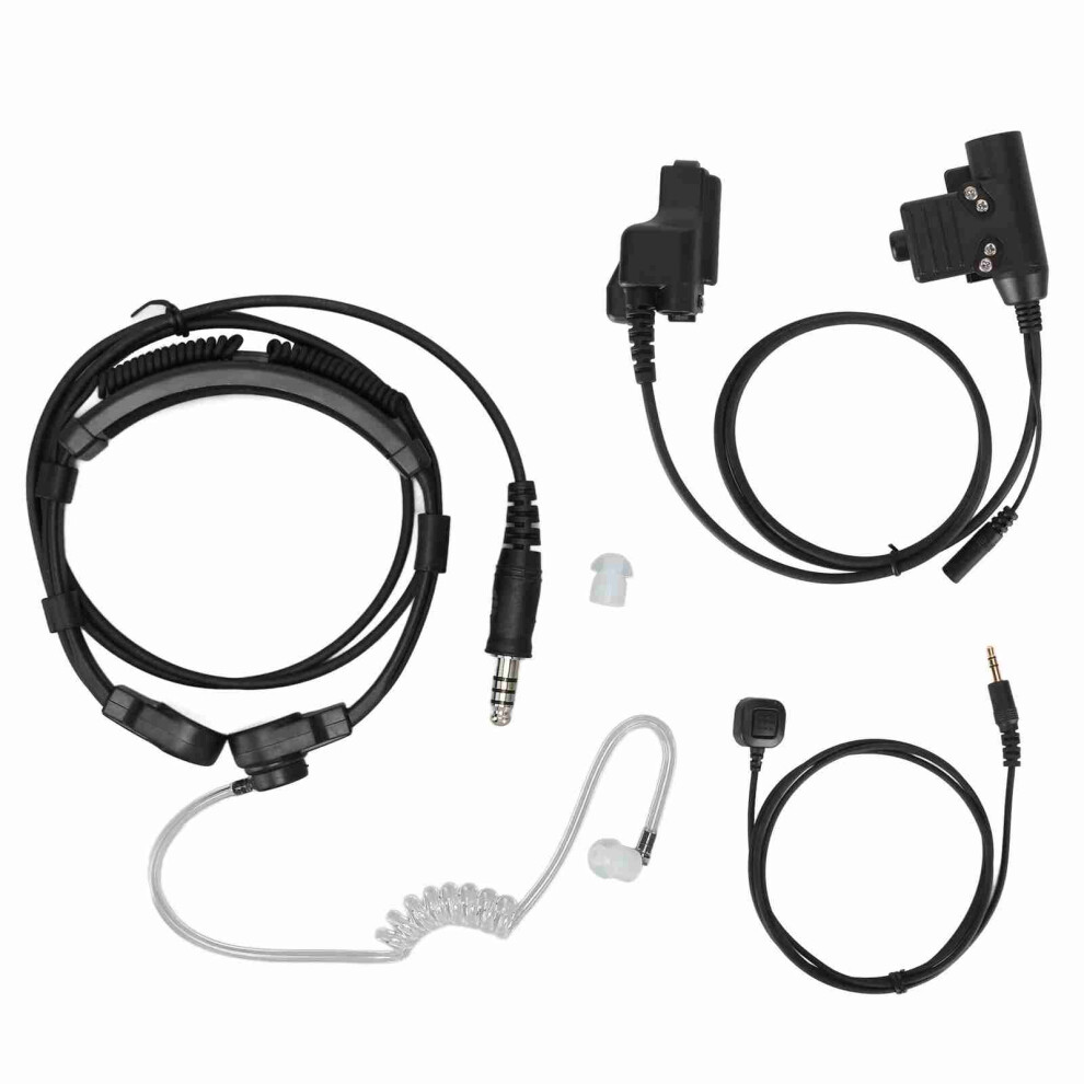 Throat Mic Headset Noise Canceling Push To Talk Throat Vibration Mic Headphone Adapter Replacement For Motorola Ht1000 8781317644638