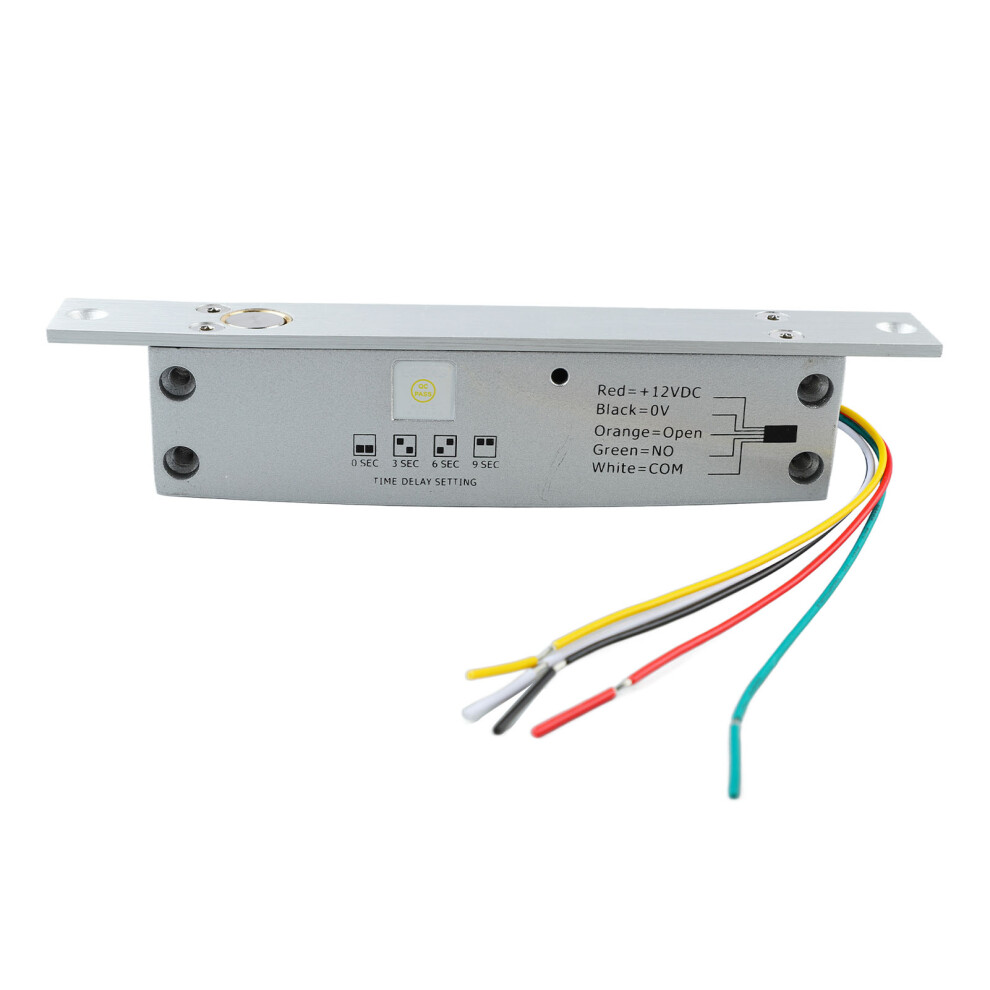 Dc 12V 5 Lines Electric Bolt Lock Narrow Deadbolt Drop Bolt Door Lock With Time Delay Led Display For Door Entry Access Control Power Off U 7691317644440