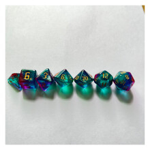 7 Stück doppelt gefärbtes goldenes Zahlen-Acryz-Set für Tischspiele