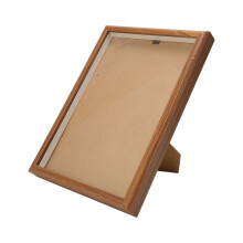 Picture Frame with Bracket High Transmittance Prevent Deformation Simple Photo Frame for Bedroom Brown