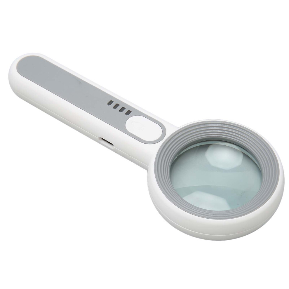 Light Magnifying Glass With 12 Led 5X Handheld 3 Brightness Adjustable Rechargeable Ed Magnifier