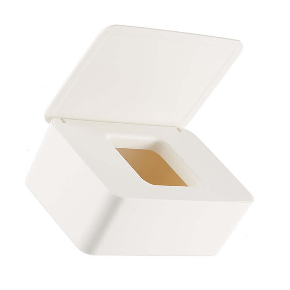 Wet Wipes Dispenser PP Dustproof Good Sealing Wet Wipe Organizer Container with Cover for Household Office White L