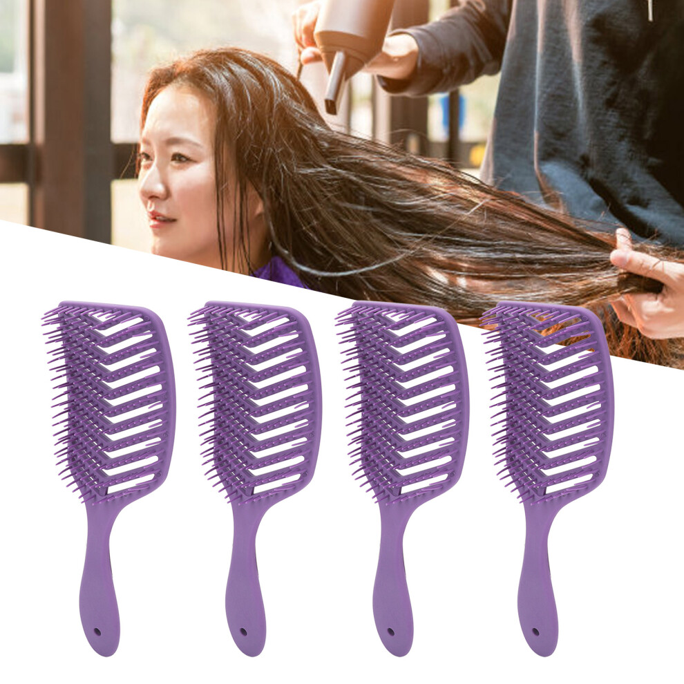 4pcs Curved Vent Hair Brush Professional Men Women Paddle Detangling Brush Styling Tool for Fast Blow Drying