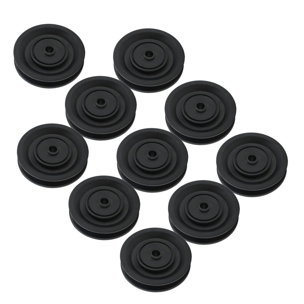 90Mm Universal Bearing Pulley Noiseless Stable Diy Nylon Cable Pulley Wheel For Gym Equipment Garage Door Crane 10Pcs 9351317661080