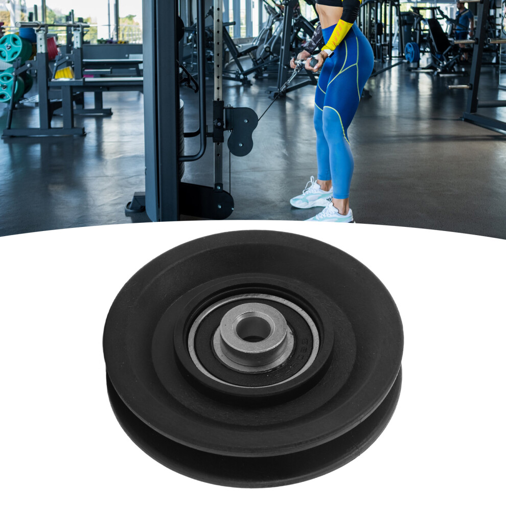 10Pcs 3.5In Pulley Durable Silent Nylon Universal Bearing Pulley Wheel For Crane Gym Equipment Garage Door Ladder Lifts 9401317661167
