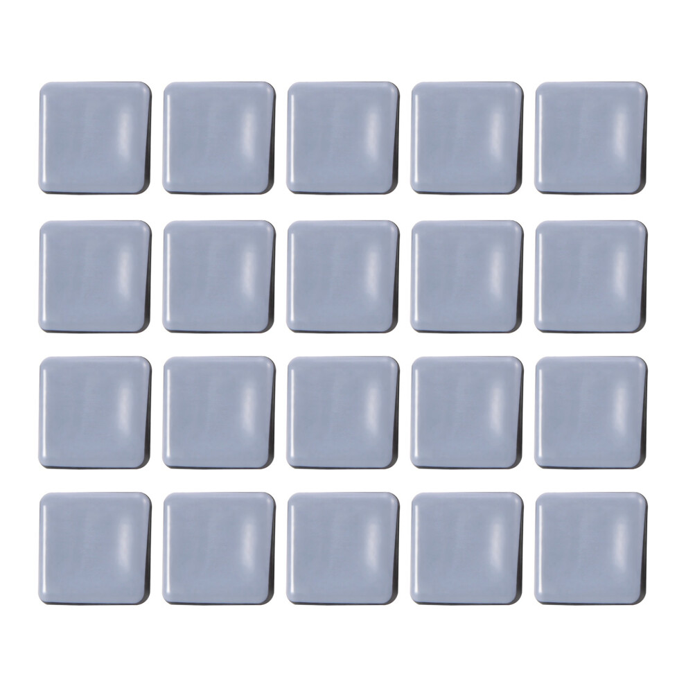 20Pcs Chair Glides Furniture Sliders PTFE Easy Moving Pads Square with Nail Feet Protector for Hardwood Floor-image-OPC-PHS5MB6-NEW
