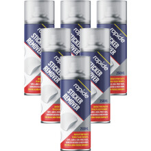 6 x 250ml Sticker Gum Goo Remover Spray Can Label Tags Strong Adhesive