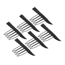 100pcs Wig Comb Clips Circular Arc Design 4 Teeth Stainless Steel Wig Combs for Hair Extensions