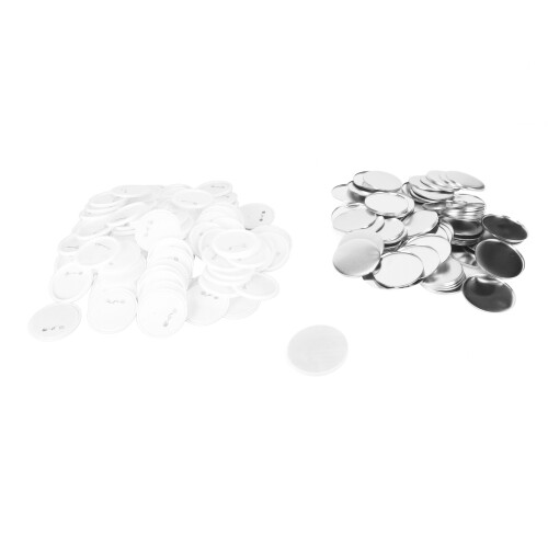 100 Sets Blank Button Badge Parts Set for Button Making Machine DIY Round Shape Rustproof Button Making Supplies 75mm/3.0in 1