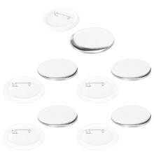 100 Sets Blank Button Badge Parts Set for Button Making Machine DIY Round Shape Rustproof Button Making Supplies 58mm/2.3in