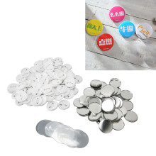 100 Sets 50mm Pin Back Button Teile Blech Kunststoff Abzeichen Bastelbedarf