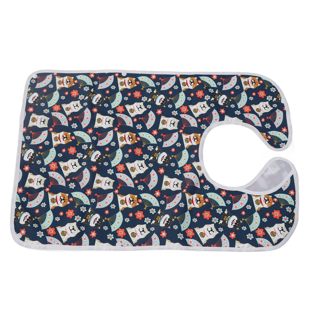 Eating Adults Bib Waterproof Reusable 3 Layers Washable Clothing Protector for Elderly Dog