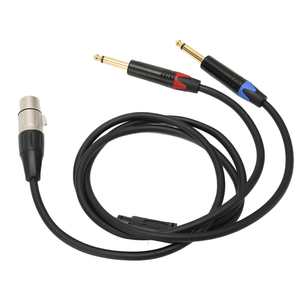 Dual 6.35Mm Male To Xlr Female Cable 24K Plated Connectors Dual 1/4 Inch To Xlr Y Splitter Converter Adapter 1M / 3.3Ft Gold 8101317663048