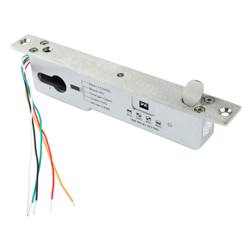 Electric Bolt Lock Strong Strength Stainless Steel Delay Adjustment Electric Mortise Deadbolt Wood Door Metal Door 5 Wire 12V Power Unlock 8051317663947